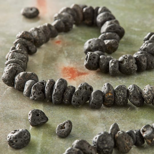 12 Pack: Black Lava Chip Beads, 10mm by Bead Landing™